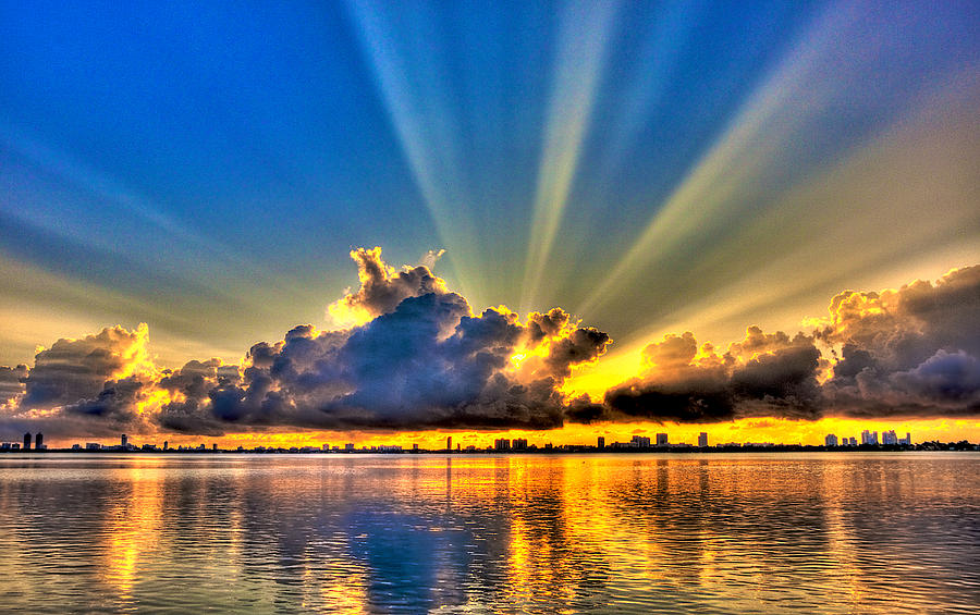 Miami Photograph - Bay Harbor Sunrise by William Wetmore