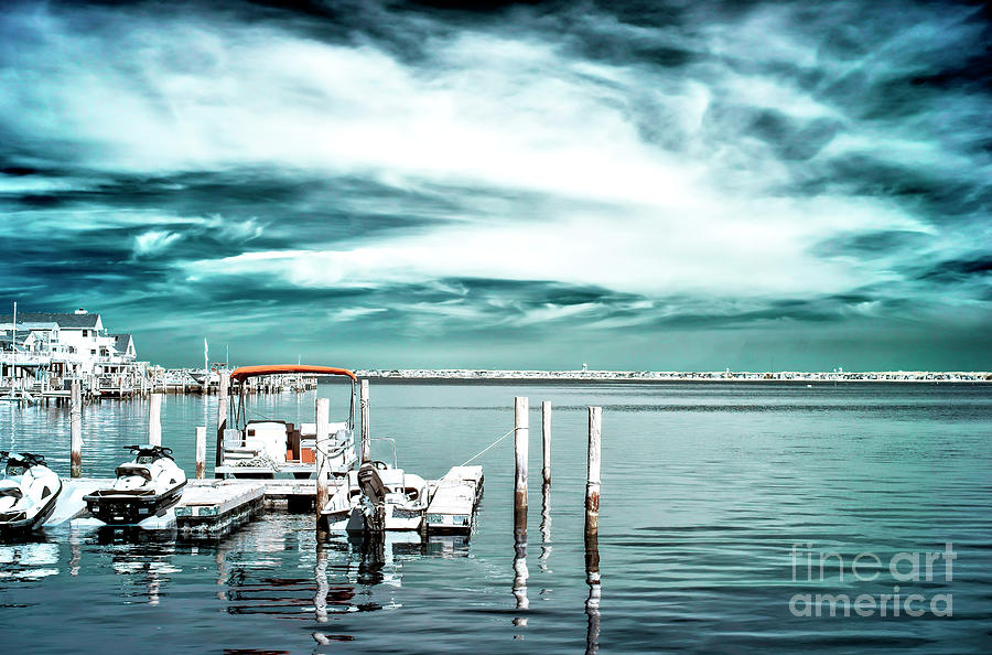 Unique Photograph - Bay Morning Infrared at Long Beach Island by John Rizzuto