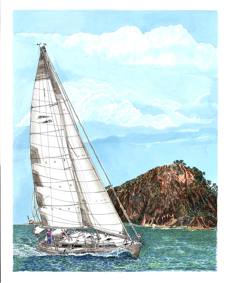 Bay of Islands sailing Painting by Jack Pumphrey