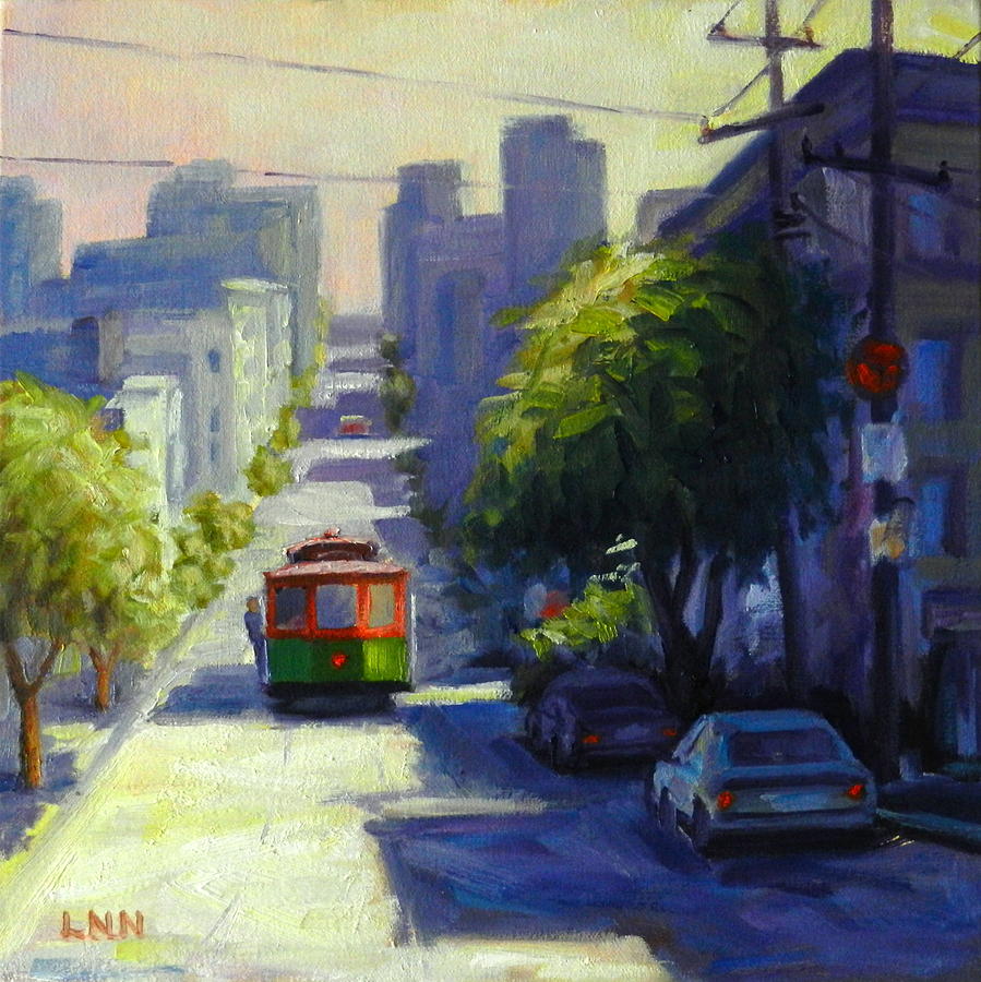 Bay Street San Francisco Painting by Ningning Li