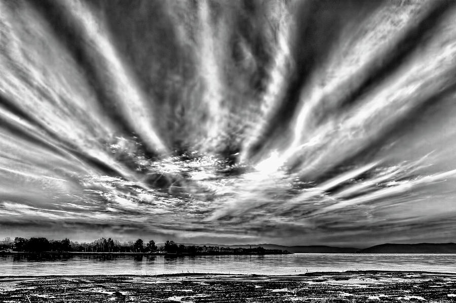 Black And White Photograph - Bayfarm Island Sunrise by Her Arts Desire