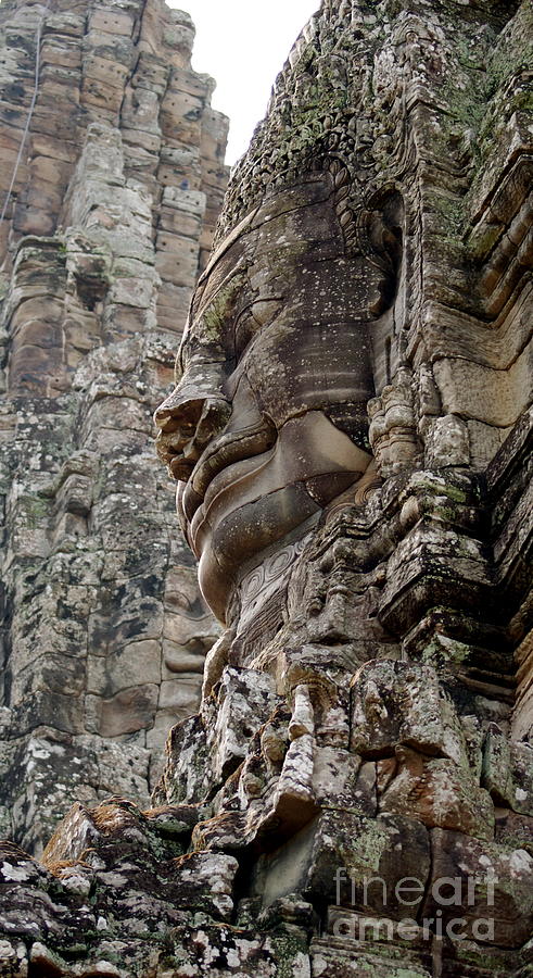 Angkor Photograph - Bayon II by Louise Fahy