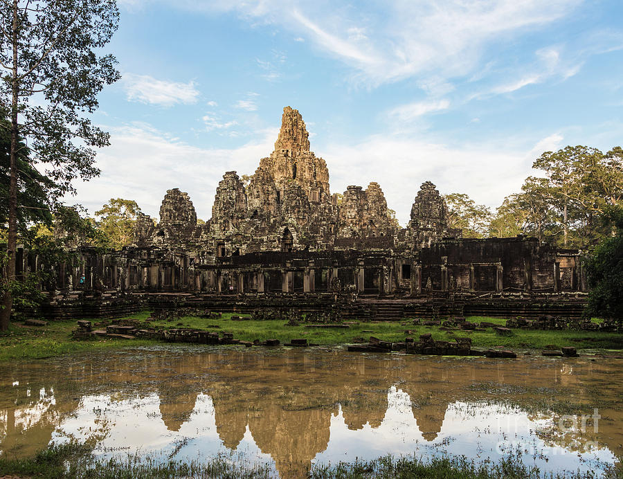 Bayon temple in Angkor Photograph by Didier Marti