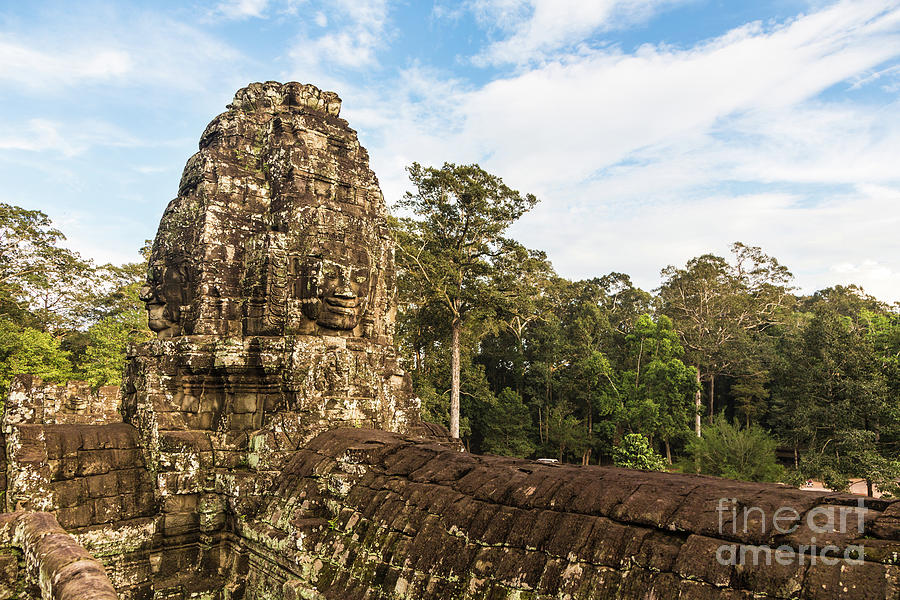 Bayon Temple in Angkor Thom in Cambodia Photograph by Didier Marti