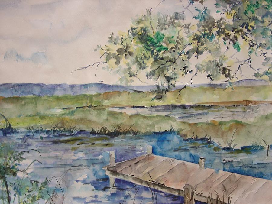 Landscape Painting - Bayou at Carr Drive  by Robin Miller-Bookhout