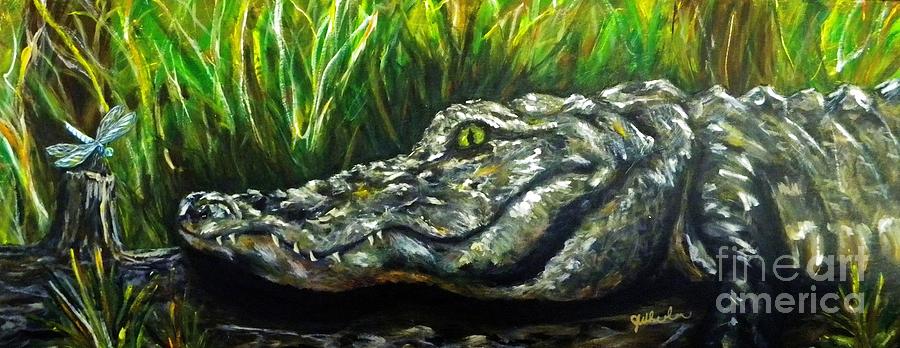 Alligator Painting - Bayou Buddies by JoAnn Wheeler