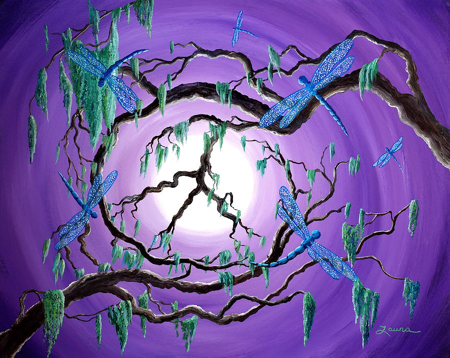 Bayou Peace Tree Painting by Laura Iverson