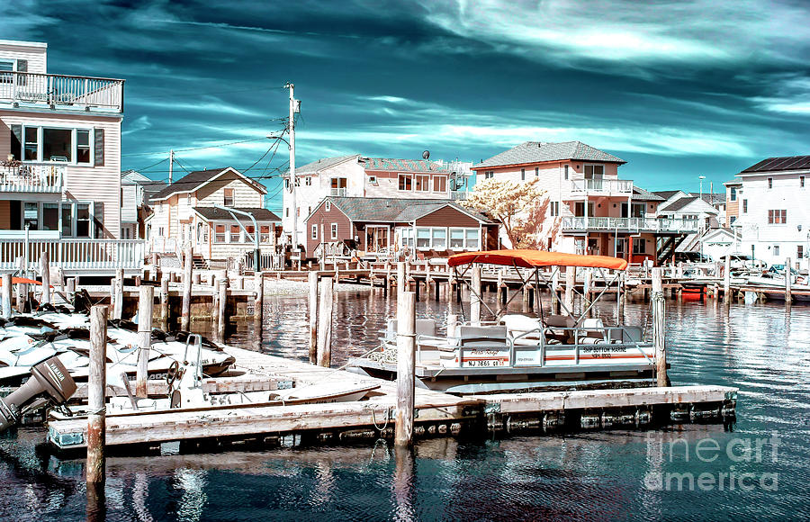 Unique Photograph - Bayside Neighborhood at Long Beach Island Infrared by John Rizzuto