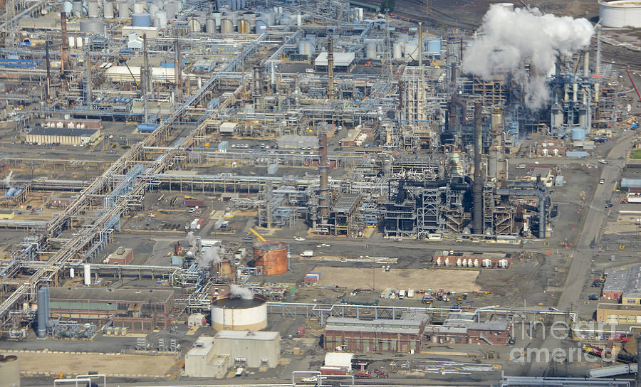 Bayway Refinery - Gas and Oil ConocoPhillips Refinery in Newark Photograph by David Oppenheimer