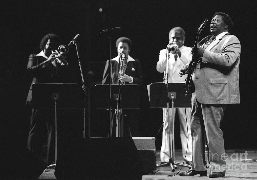 BB King and the band Photograph by Philippe Taka