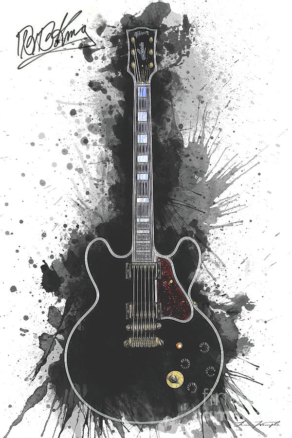 BB King Guitar Digital Art by Tim Wemple