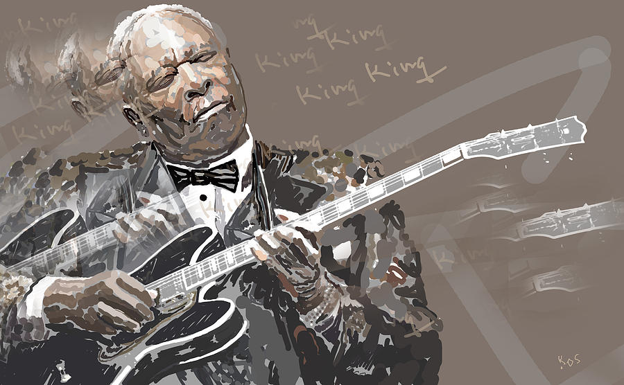 B.B. King Digital Art by Rosen Naidenov - Pixels