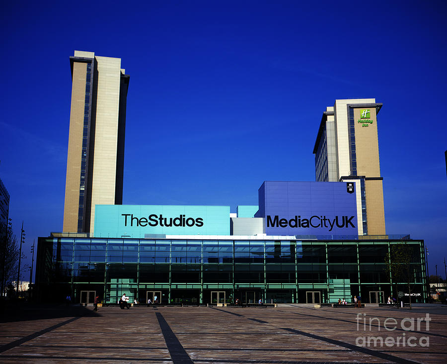 BBC Media City  North Bay Salford Quays Salford Greater Manchester England Photograph by Michael Walters