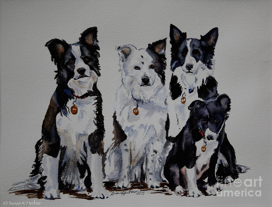 BC Family Portrait  Painting by Susan Herber