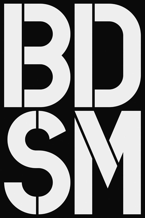 Bdsm Painting - BDSM BLACK and WHITE by Three Dots