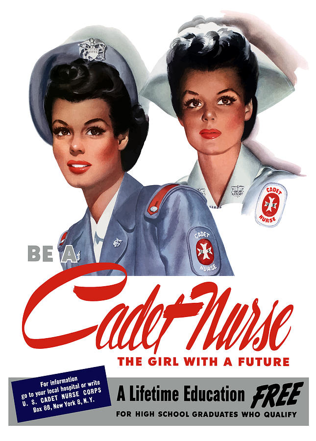 Nursing Painting - Be A Cadet Nurse by War Is Hell Store