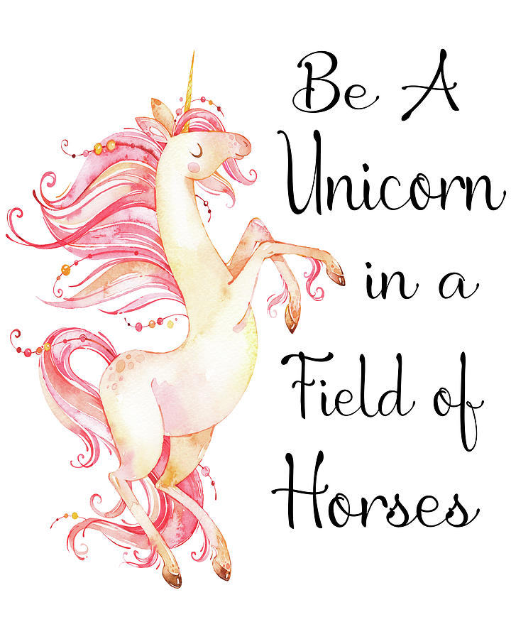 Be A Unicorn In A Field Of Flowers Digital Art by Anne Marie Baugh