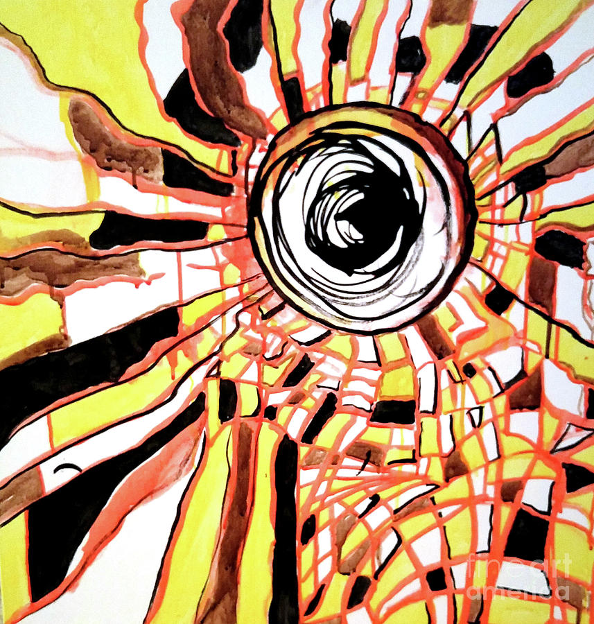 Ink Painting - Be Bright Be Bold by Michael Rados Ink Painting - Be Bright Be Bold by Michael Rados