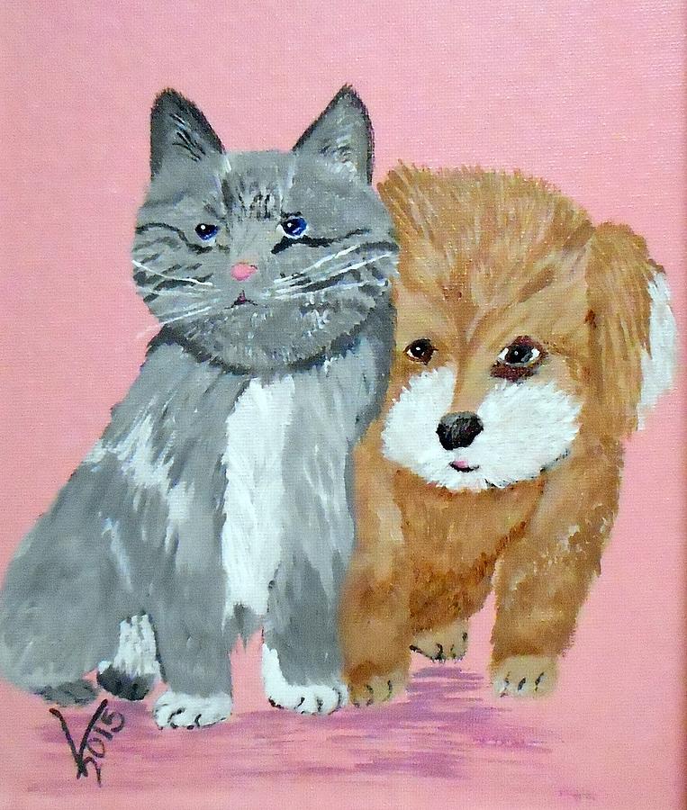 Be my BFF Painting by Valenteana J Chilsted - Fine Art America