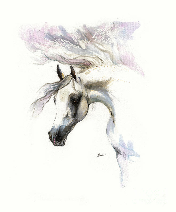 Horse Painting - Be my guardian angel #1 by Ang El