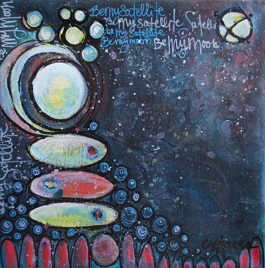 Be My Moon Painting by Laurie Maves ART