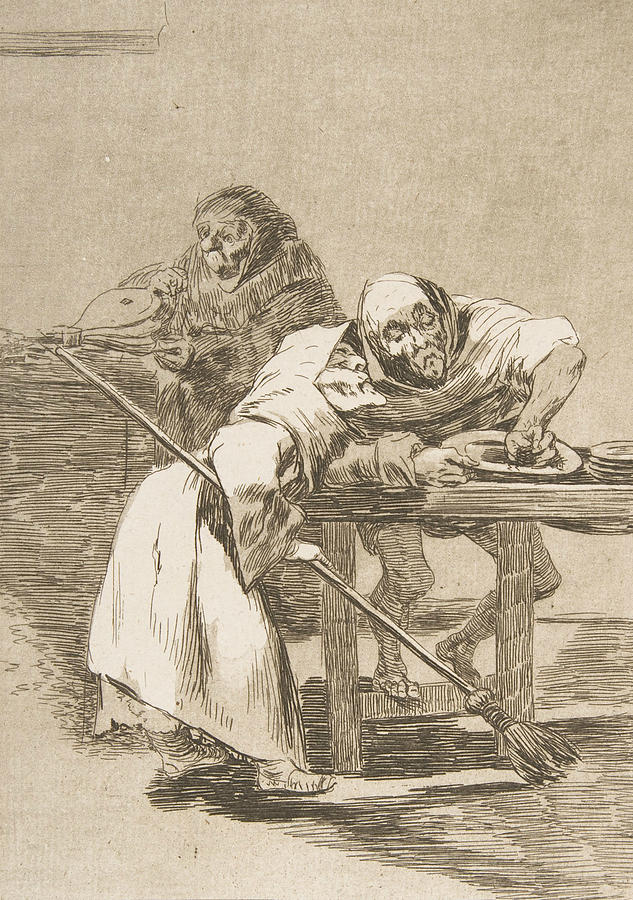 Be quick, they are waking up Relief by Francisco Goya