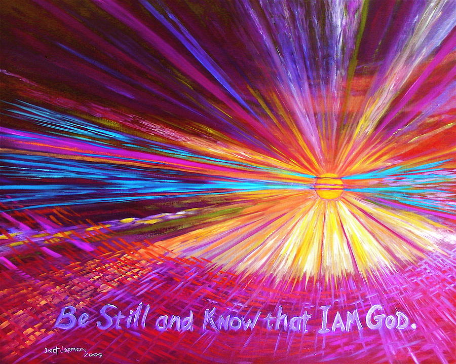Christian Painting - Be Still by Jeanette Jarmon