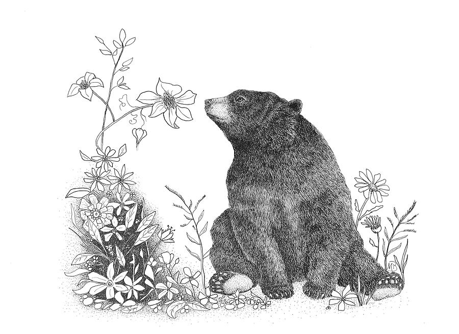 Be sure to smell the flowers along the way Drawing by Monica Burnette