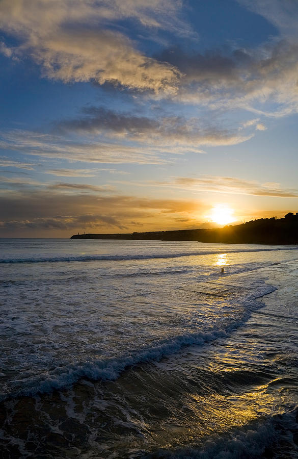Beach Photograph - Beach & Great Newtown Head, Tramore by Panoramic Images
