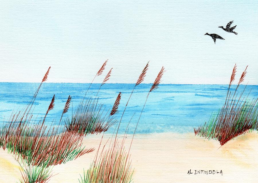 Beach Painting by Al Intindola