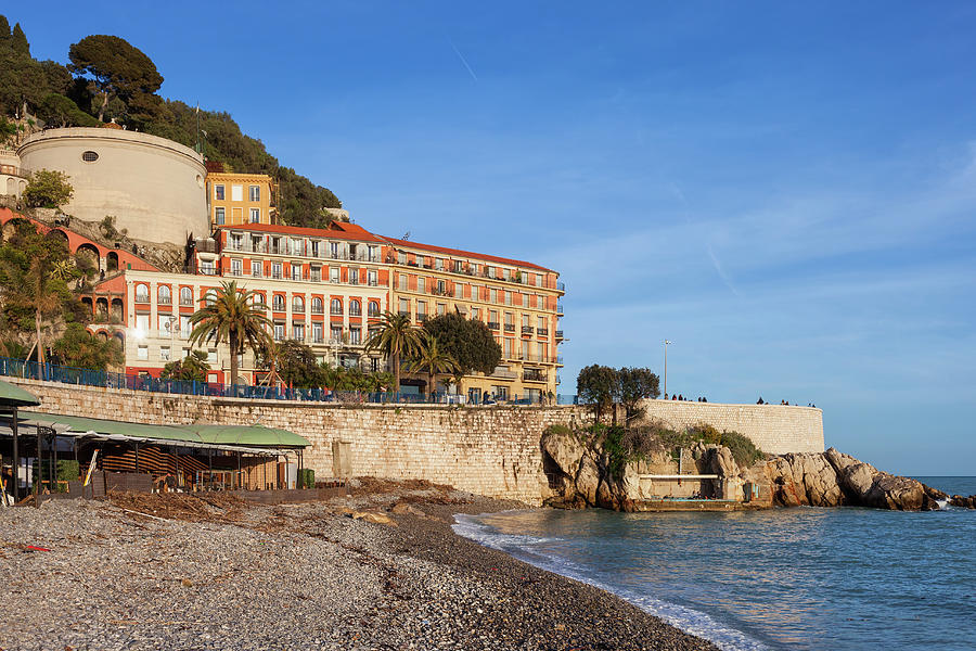 Beach And Sea In City Of Nice In France Photograph by Artur Bogacki