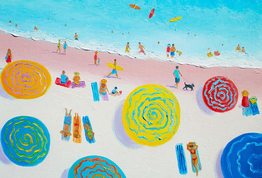 Beach Art - Beach Sport Painting by Jan Matson