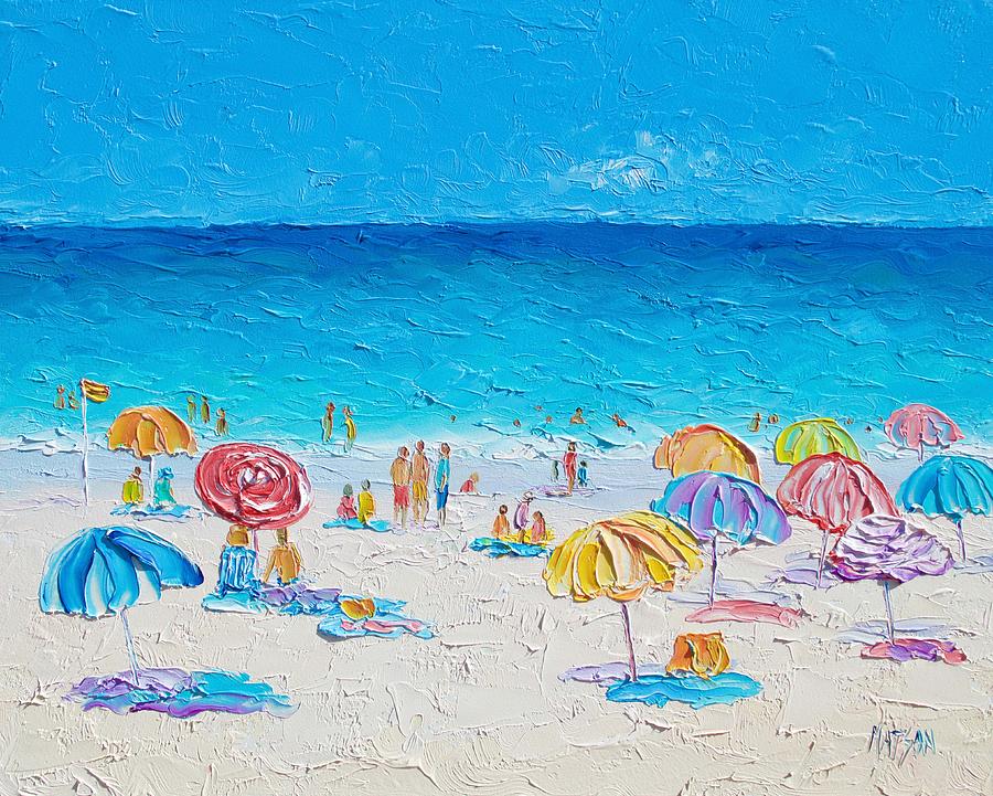 Beach Art - First day of summer Painting by Jan Matson