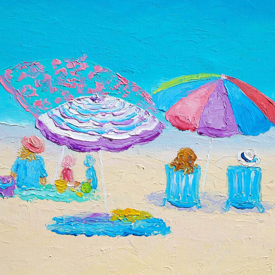 Beach Art - Lazy Summer Day Painting by Jan Matson