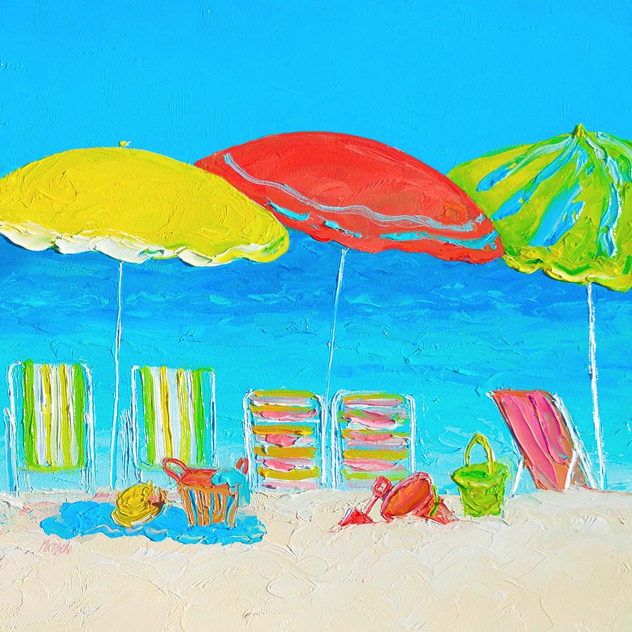 Beach Art - Summer Days are here again Painting by Jan Matson