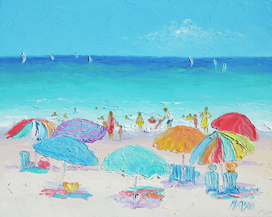Beach Art - Summer Painting by Jan Matson