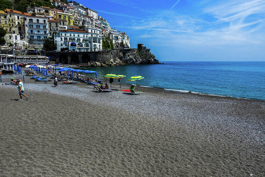 Beach at Amalfi Photograph by Marilyn Burton