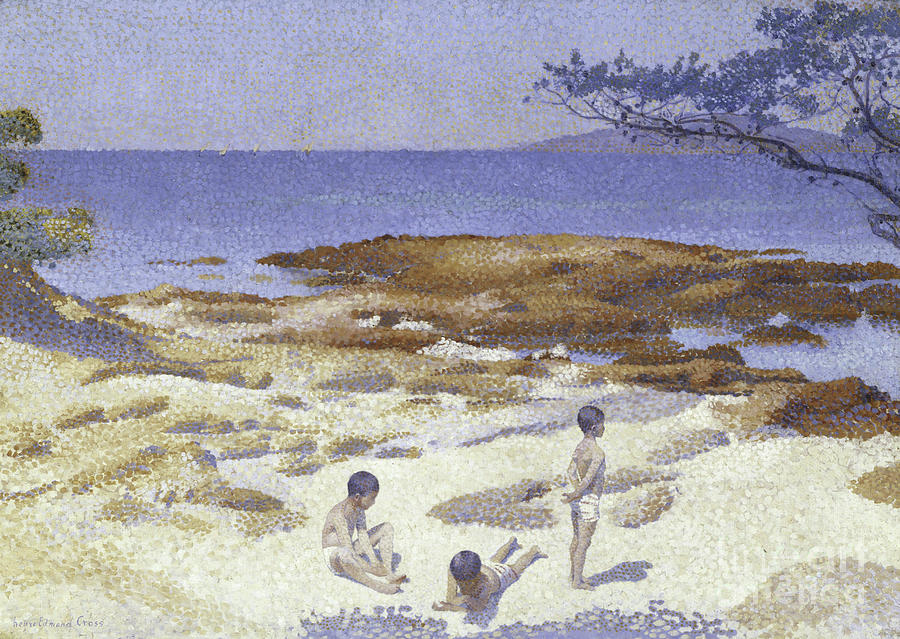 Beach Painting - Beach at Cabasson by Henri-Edmond Cross