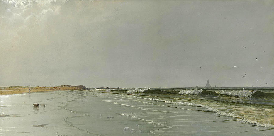 Beach at Little Boars Head. New Hampshire Painting by Alfred Thompson Bricher