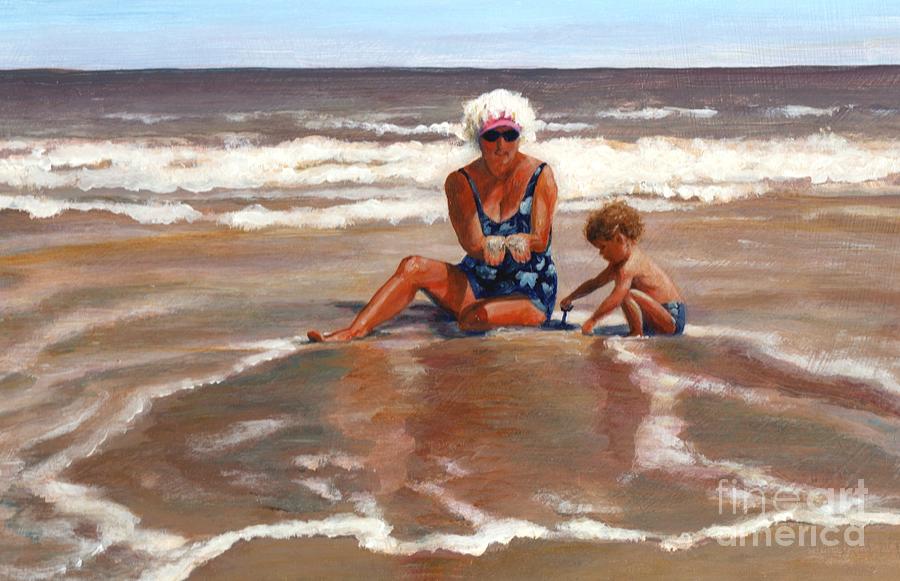 Beach Babes Painting by Pat Burns