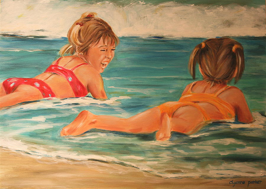 Beach Painting - Beach Babies by Dyanne Parker Beach Painting - Beach Babies by Dyanne Parker