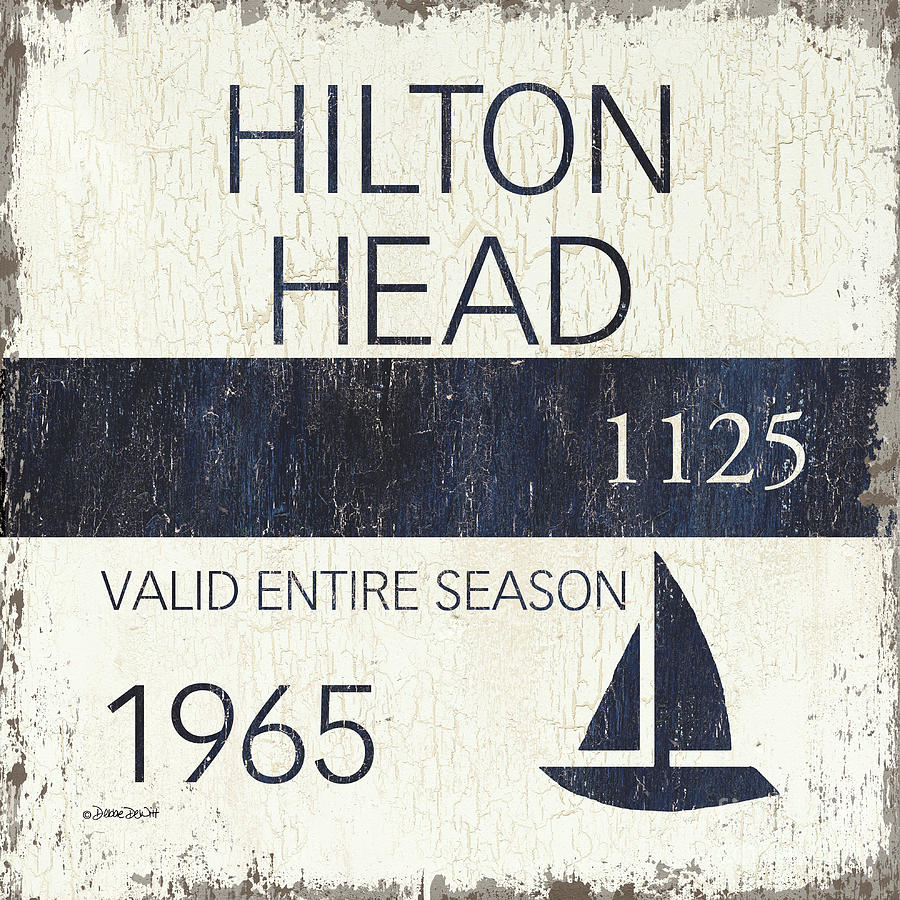 Beach Badge Hilton Head Painting