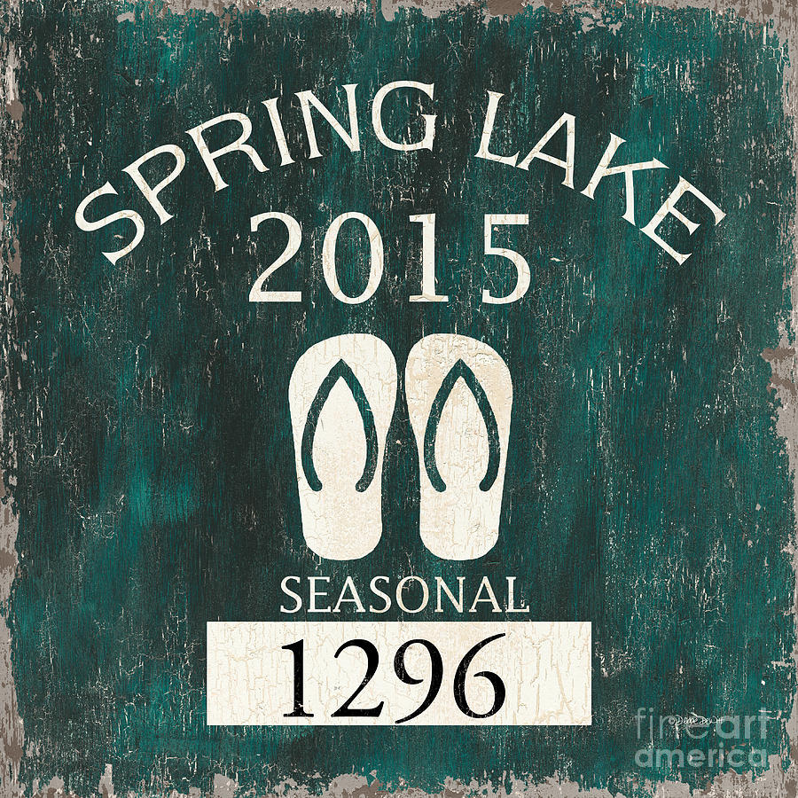 Beach Badge Spring Lake Painting by Debbie DeWitt