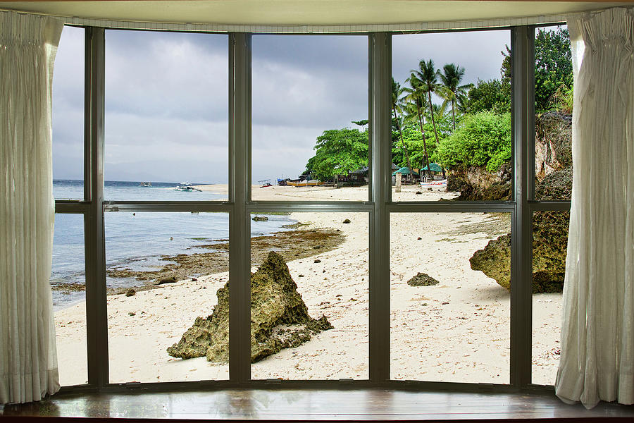 Beach Bay Window View Photograph