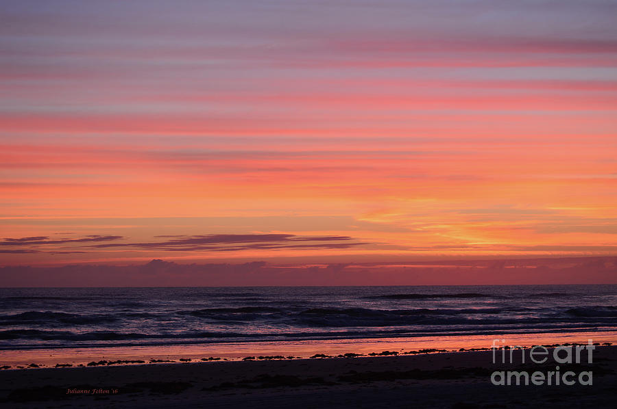 Beach before sunrise 2  11-4-16 Photograph by Julianne Felton