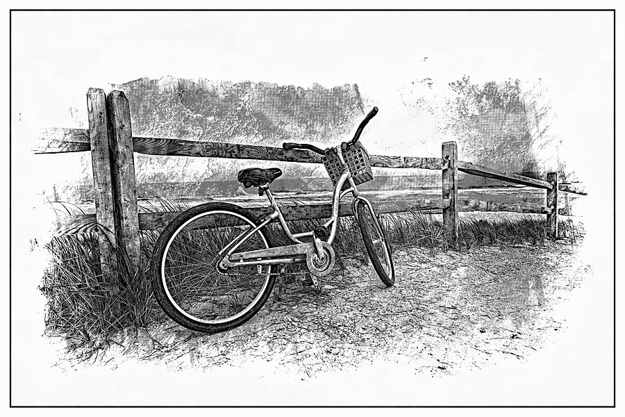 Transportation Photograph - Beach Bicycle by Patsy Zedar