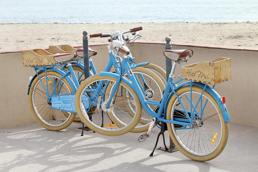 Bicycle Photograph - Beach Bikes by Art Block Collections