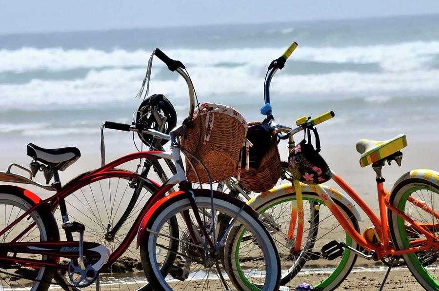 Beach Bikes Photograph by Jerry Sodorff