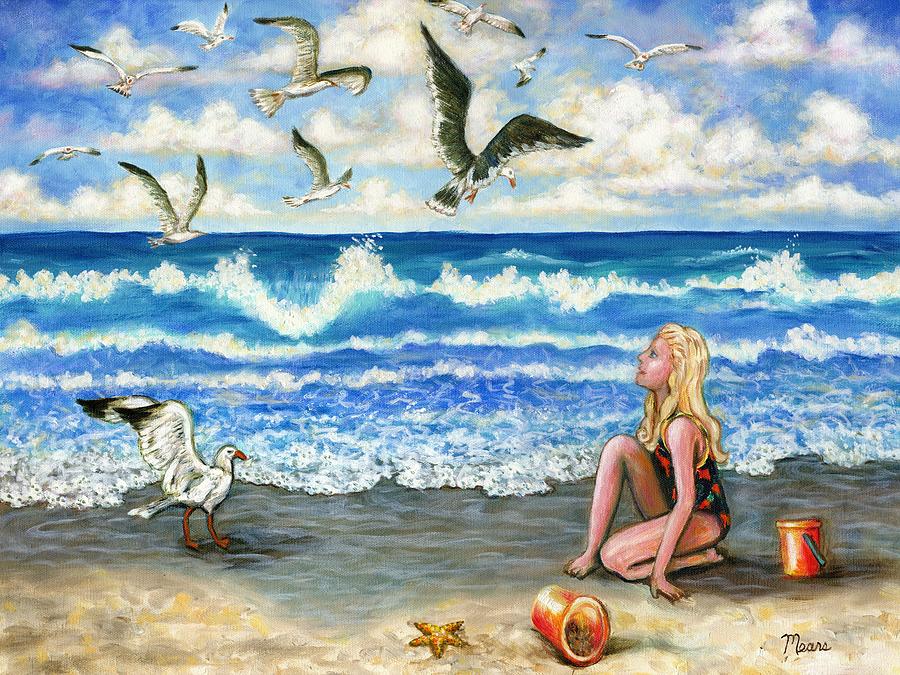 Bird Painting - Beach Bliss by Linda Mears