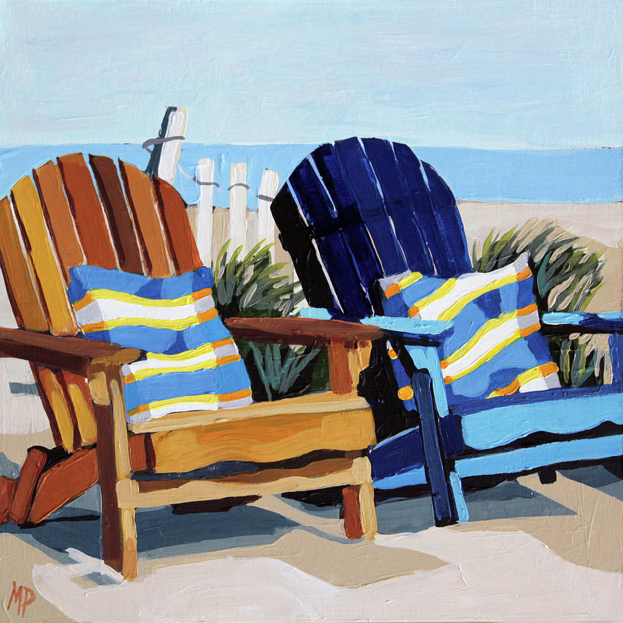 Beach Blues Painting by Melinda Patrick